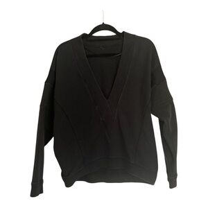 Lululemon Athletica Black V-Neck Sweatshirt